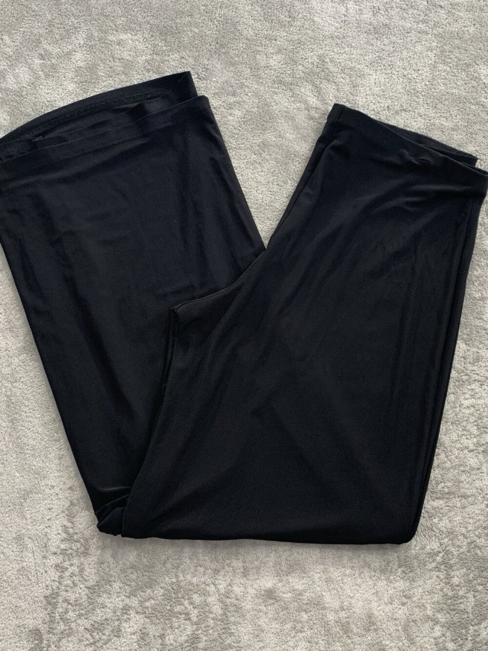 Sympli Pants Womens 10 Black Wide Leg Pull On Polyester Blend Office Minimalist